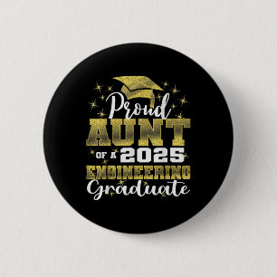Super Proud Aunt Of 2025 Engineering Graduate Fami 6 Cm Round Badge