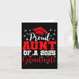 Super Proud Aunt Of 2025 Graduate Senior Graduatio Card