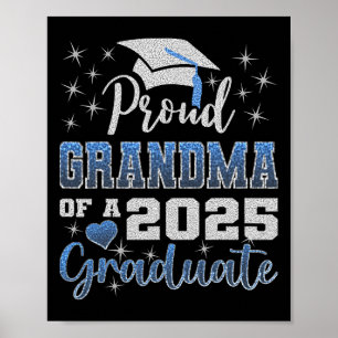 Super Proud Grandma Of 2025 Graduate Awesome Famil Poster