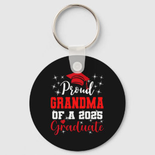 Super Proud Grandma Of 2025 Graduate Graduation Fa Key Ring