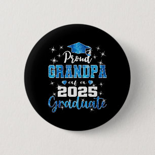 Super Proud Grandpa Of 2025 Graduate Graduation Fa 6 Cm Round Badge