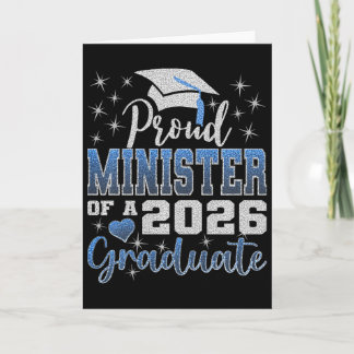 Super Proud Minister Of 2026 Graduate Senior Gradu Card