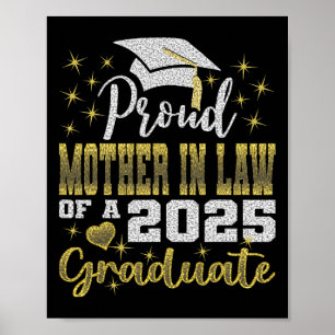 Super Proud Mother In Law Of 2025 Graduate Awesome Poster