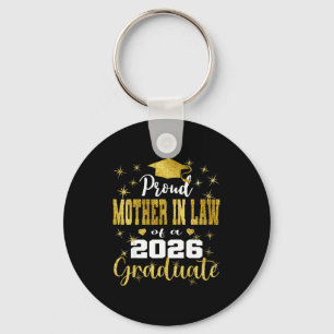 Super proud mother in law of 2026 graduate key ring