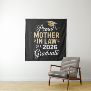Super Proud Mother in Law of 2026 Graduate Tapestry