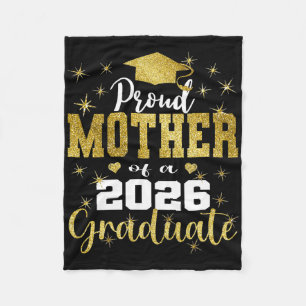 Super Proud Mother Of 2026 Graduate Senior Graduat Fleece Blanket