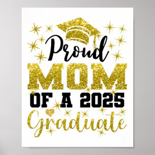 Super Proud Mum Of 2025 Graduate Senior Graduation Poster