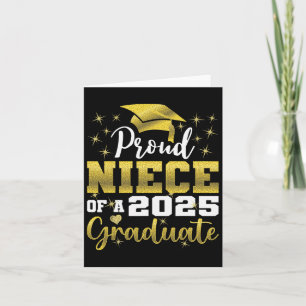 Super Proud Niece Of 2025 Graduate Senior Graduati Card
