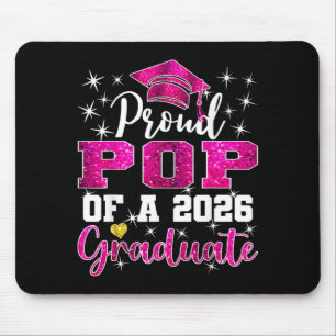 Super proud pop of 2026 graduate senior graduation mouse pad