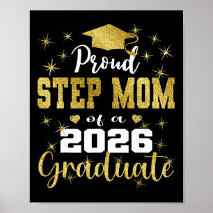 Super Proud Step Mum Of 2026 Graduate Graduation F Poster
