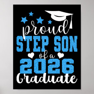 Super Proud Step Son Of 2026 Graduate Graduation F Poster