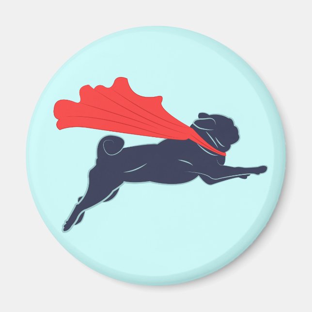 Super Pug Magnet (Front)
