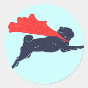 Super Pug Stickers