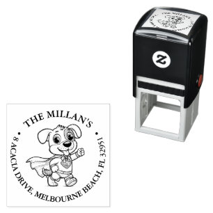 Super puppy lover theme self-inking stamp