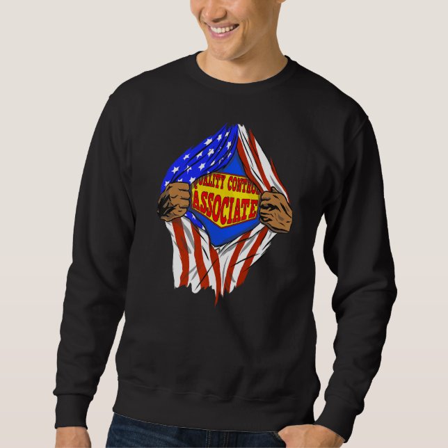 Super Quality Control Associate Hero Job Sweatshirt (Front)