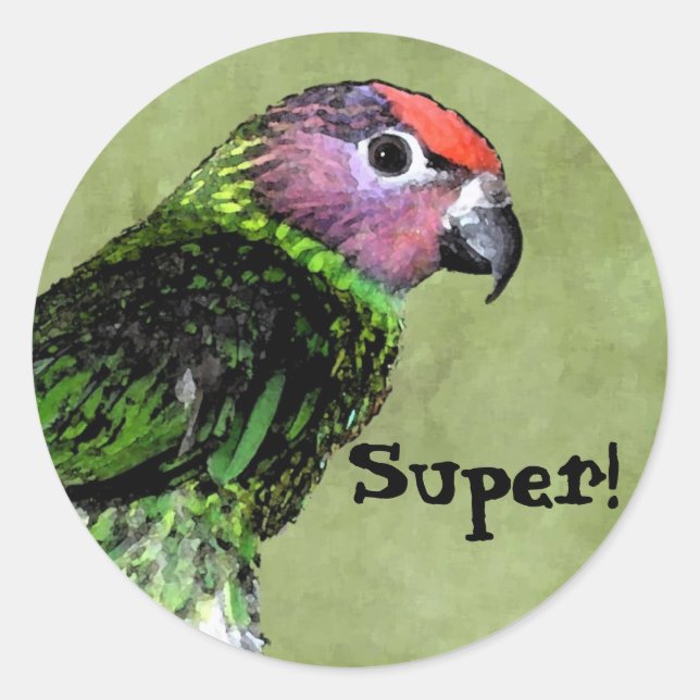SUPER reward sticker with Lorikeet bird (Front)
