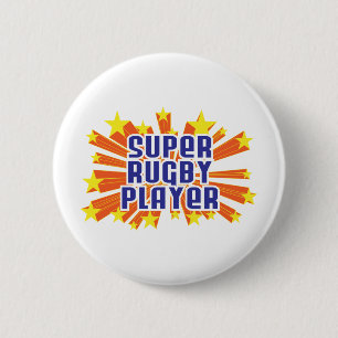 Super Rugby Player 6 Cm Round Badge