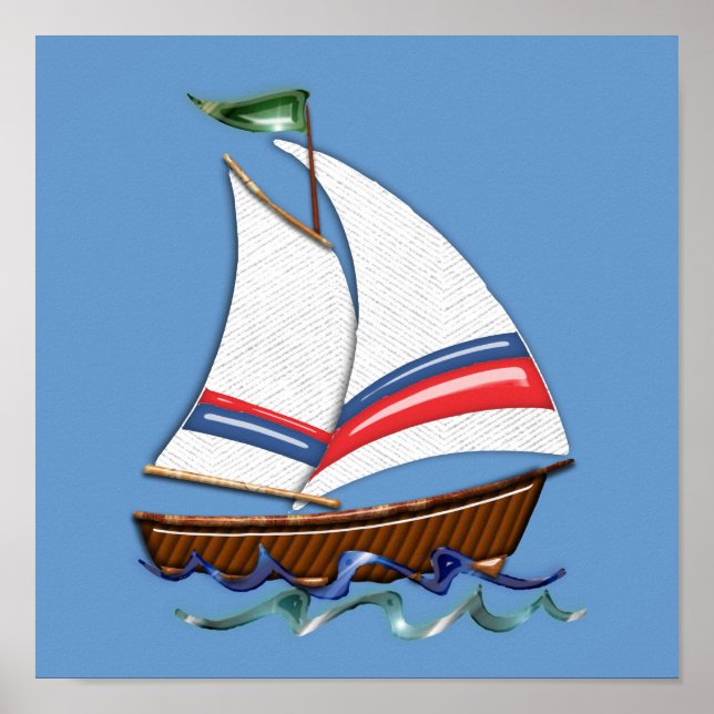 Super Sailboat Poster (Front)