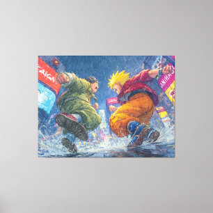Super Saiyan Goku Epic Rain Fight Canvas Print
