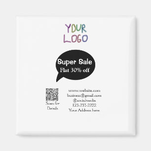 super sale business discount scan QR code details Magnet