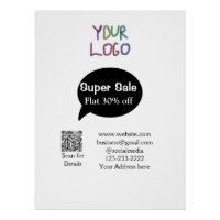 super sale business discount scan QR code details 
