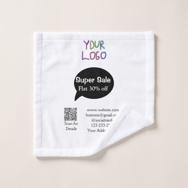 super sale business discount scan QR code details  Wash Cloth (Wash Cloth)