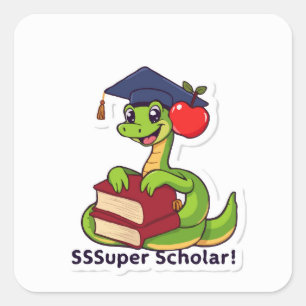 Super Scholar Snake Sticker - A Wise and Wriggling
