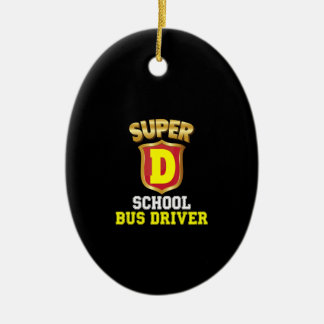 Super School Bus Driver Back To School Hero Kids Ceramic Tree Decoration