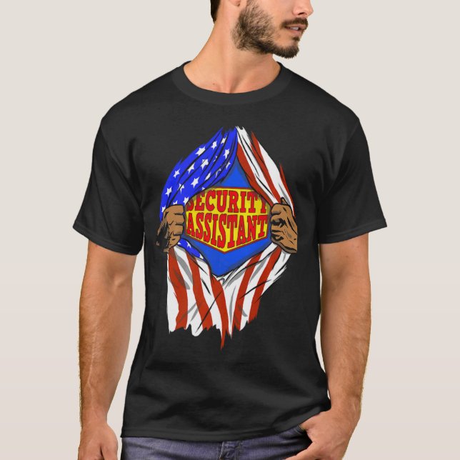 Super Security Assistant Hero Job T-Shirt (Front)