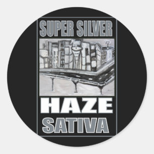 SUPER SILVER HAZE SATIVA CLASSIC ROUND STICKER