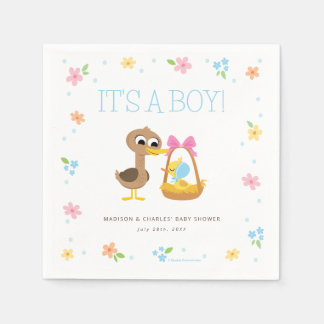 Super Simple | 5 Little Ducks Boy Baby Shower Napkin