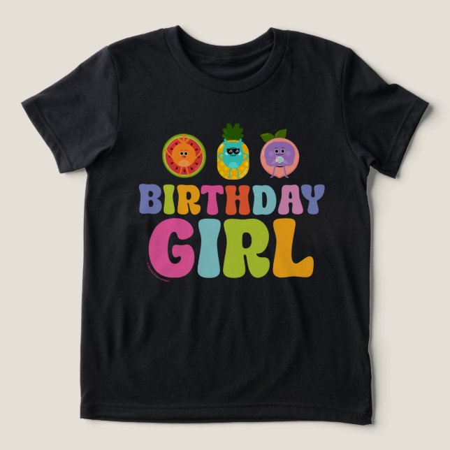 Super Simple | Bumble Nums Summer Birthday Girl Tri-Blend Shirt (Design Front)