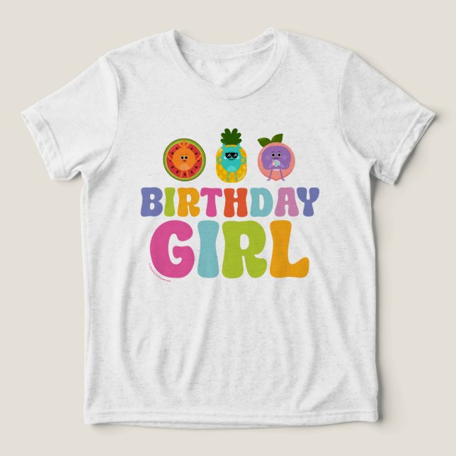 Super Simple | Bumble Nums Summer Birthday Girl Tri-Blend Shirt (Design Front)