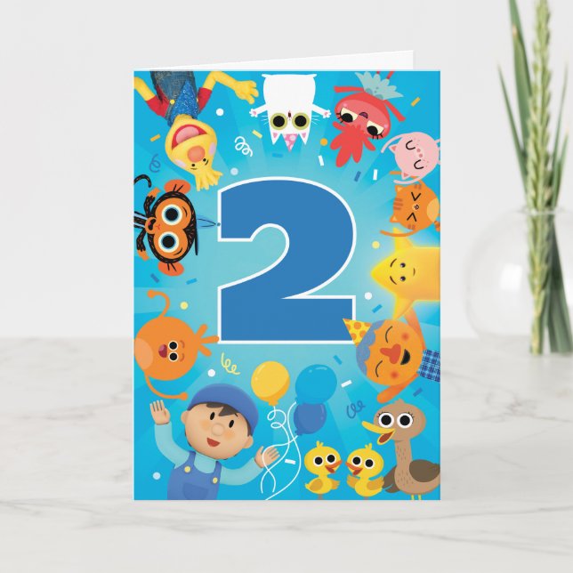 Super Simple Character Confetti Birthday Card (Front)