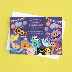 Super Simple Characters Festive Birthday Invitation