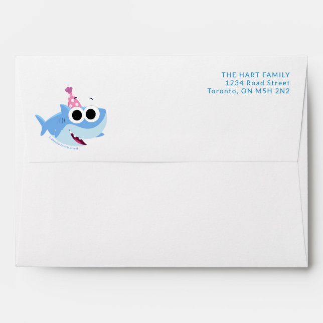 Super Simple | Finny the Shark Confetti Birthday Envelope (Back (Top Flap))