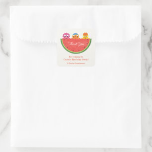 Super Simple Noodle & Pals Watermelon Party Square Sticker
