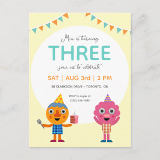 Super Simple | Noodle & Pals Yellow Birthday Postcard