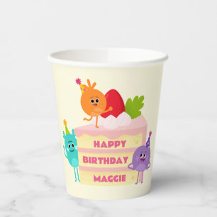 Super Simple Nums Space Birthday Cake Paper Cups