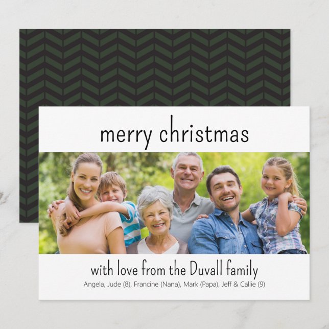 Super Simple Photo Christmas Card (Front/Back)