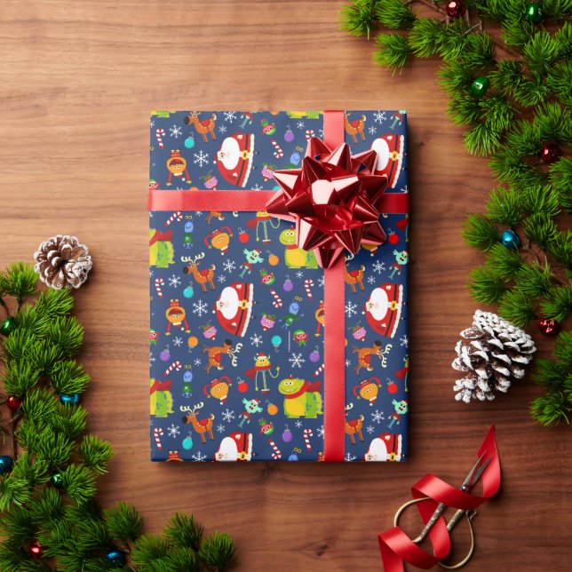 Super Simple Rhymington Holiday Character Pattern Wrapping Paper (Holiday Gift)