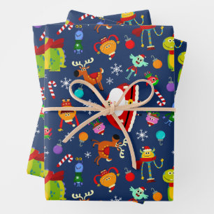 Super Simple Rhymington Holiday Pattern Wrapping Paper Sheet