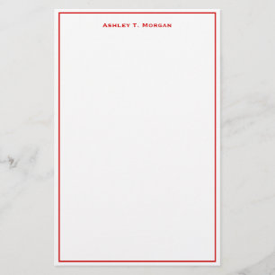 Super Simplicity Red White Personalised DIY Frame Stationery