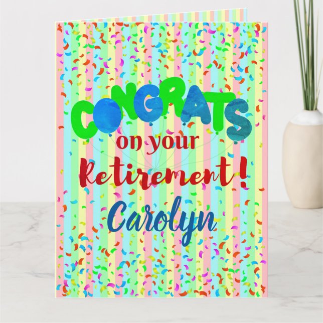 Super Size  Personalised  Retirement Card (Front)