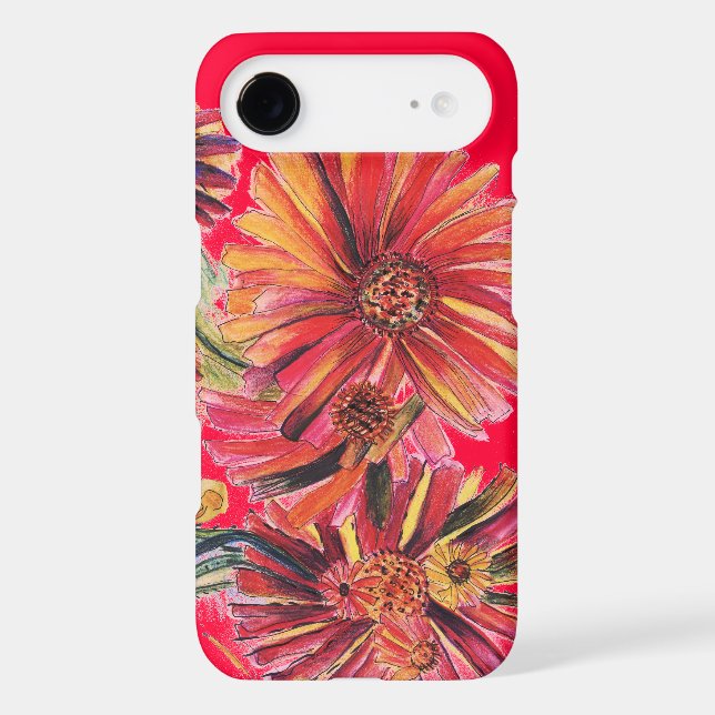Super Size Red Daisy IPhone case (Back)