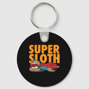 Super Sloth Shirt _ Animal Heroic Character Lazy S Key Ring