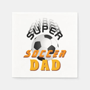 Super Soccer Dad Football Ball Sporty Father Napkin
