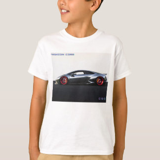 super sports car on white boys t-shirt