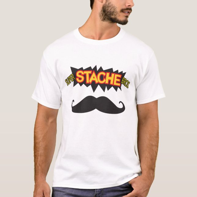 Super Stache Bros! T-Shirt (Front)