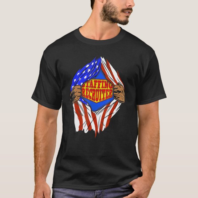 Super Staffing Recruiter Hero Job T-Shirt (Front)
